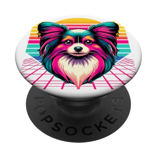 Retro Wave - Vaporwave Papillon PopSockets mit austauschbarem PopGrip von Kunstvolle Papillon Designs