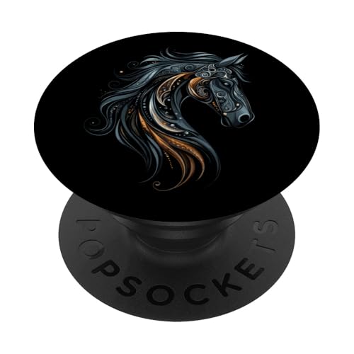 Abstrakte Kunst - Pferdekopf PopSockets Klebender PopGrip von Kunstvolle Pferd Designs