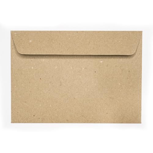 Kuvertwelt Briefumschläge DIN C6 (162x114mm) - Haftklebend - Hochwertige Umschläge in verschiedenen Stückzahlen 200 Stück Briefumschläge DIN C6 haftklebend Kraftpapier von Kuvertwelt