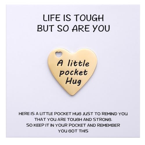 Kvekstio Little Pocket Hug Gift, You Got This Steel Token, motivierendes Tough Times Geschenk für Freunde Familie, kleines Komfort-Umarmungsgeschenk für Frauen, tägliche Erinnerung, aufheiterndes von Kvekstio