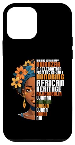 Hülle für iPhone 12 mini Ich wünsche dir eine glückliche Kwanzaa 7 Principles African Woman von Kwanzaa African American Pride Apparel