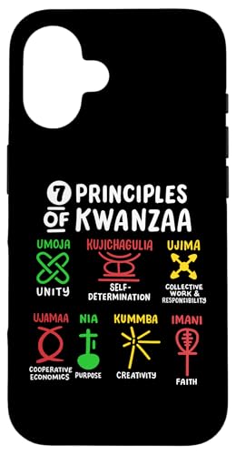 Hülle für iPhone 16 7 Prinzipien von Kwanzaa, schwarze, afroamerikanische Männer, Frauen, Kinder von Kwanzaa African American Pride Apparel