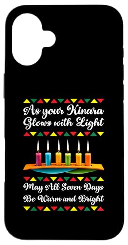 Hülle für iPhone 16 Plus Happy Kwanzaa Kinara leuchtet, mögen alle sieben Tage eine warme Familie sein von Kwanzaa African American Pride Apparel