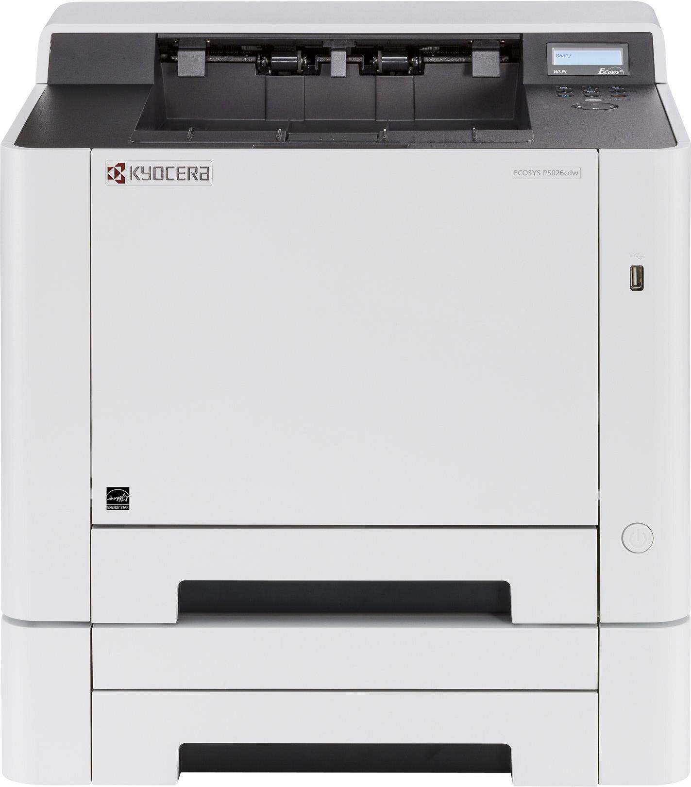 KYOCERA P5026cdw/Plus Laser Color Printer 27ppm A4 Duplex Wlan Climate Protection System (870B61102RB3NL3) von Kyocera