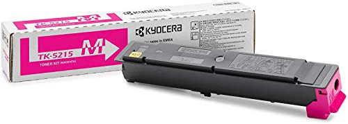 Kyocera TK-5215M Toner Magenta. Original Tonerkartusche 1T02R6BNL0. Toner Drucker kompatibel für TASKalfa 406ci. Drucker Toner für bis zu 15000 Seiten von Kyocera Mita