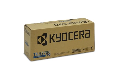 Kyocera TK-5270C Toner Cyan. Original Tonerkartusche 1T02TVCNL0. Toner Drucker kompatibel für P6230cdn, M6230cidn und M6630cidn. Drucker Toner bis 6000 Seiten. von Kyocera