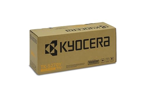 Kyocera TK-5270Y Toner Gelb. Original Tonerkartusche 1T02TVANL0. Toner Drucker kompatibel für P6230cdn, M6230cidn und M6630cidn. Drucker Toner bis 6000 Seiten. von Kyocera