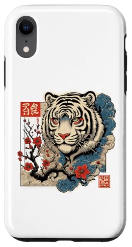 Hülle für iPhone XR Japanischer Tiger Traditionell Asiatisch Wildkatze von Kyoto Design Lab