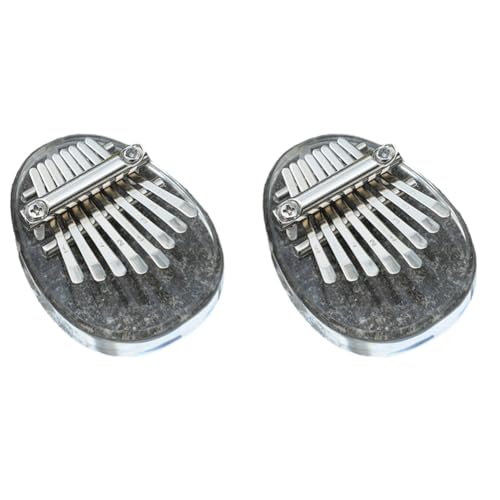 Kytxqikd 8-Tasten Mini Kalimba Regenbogen Transparent Kristall Kalimba Finger Klavier Instrument Wassertropfen von Kytxqikd