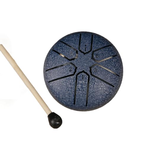 Kznifmk 3 6-Ton Steel Tongue Drum Mini Hand Pan Drums mit Drumsticks Percussion Musikinstrumente Schlagzeugzubehör A von Kznifmk