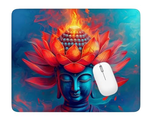 Mauspad Blume Mousepad Gaming Zen Mauspad 180x230x3mm,Gaming Mouse Pad mit Wasserdicht und Rutschfester Gummi, Schreibtischunterlage für Arbeit, Gaming, Studium, Laptop, Computer, Geschenke ZS-291 von Kzzggyym