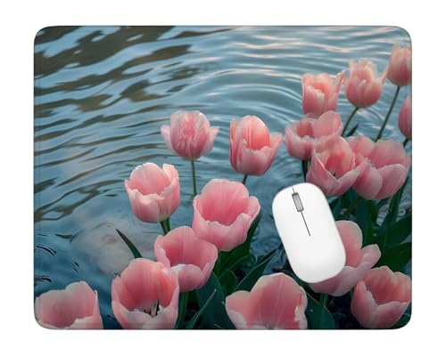 Mauspad Rosa Mousepad Gaming Blume Mauspad 300x250x3mm,Gaming Mouse Pad mit Wasserdicht und Rutschfester Gummi, Schreibtischunterlage für Arbeit, Gaming, Studium, Laptop, Computer, Geschenke ZS-174 von Kzzggyym