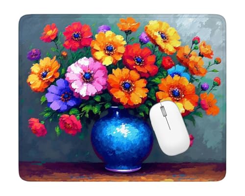 Mousepad Farbe Mauspad Blume Gaming Mauspad 360x300x3mm, Genähte Kanten Maus Pad, Verbessert Geschwindigkeit und Präzision, Leichtes Gleiten, Tragbar Mauspad, Gaming Zubehör,Geschenke für Männer ZS-76 von Kzzggyym