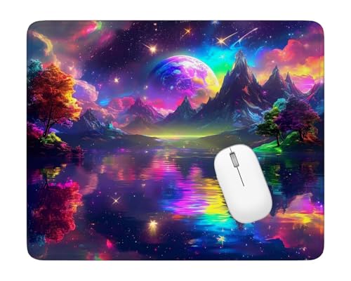 Mousepad Farbe Mauspad See Gaming Mauspad 300x250x3mm, Genähte Kanten Maus Pad, Verbessert Geschwindigkeit und Präzision, Leichtes Gleiten, Tragbar Mauspad, Gaming Zubehör, Geschenke für Männer ZS-49 von Kzzggyym