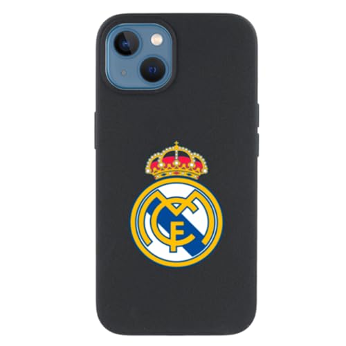 LA CASA DE LAS CARCASAS Schutzhülle für iPhone 13 von Real Madrid mit Wappen von Real Madrid aus flüssigem Silikon zum Schutz Ihres Handys. Flexible Schicht, offiziell lizenziert von Real Madrid von LA CASA DE LAS CARCASAS