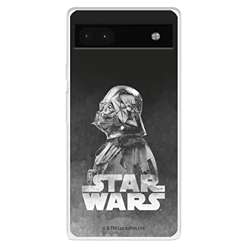 Schutzhülle für Google Pixel 6A, offizielles Star Wars, Darth Vader, schwarzer Hintergrund, zum Schutz Ihres Handys, flexibel, mit offizieller Lizenz von Star Wars von LA CASA DE LAS CARCASAS