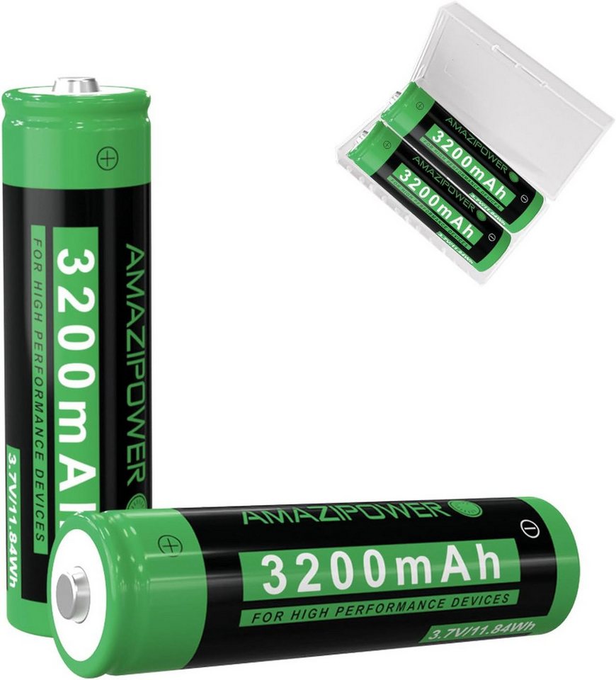 LA CUTE 3200mAh NiMH Akku 3,7V Wiederaufladbar, LED-Stirnlampen Vape Akku 18650 Akku 3200 mAh (3,7 V), Hohe Kapazität, Mehrfachschutz, langlebig, umweltfreundlich von LA CUTE