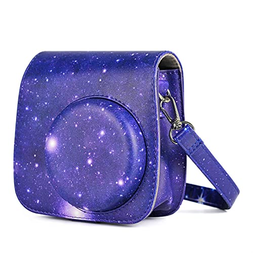 LABOIUF Kameratasche Sternenhimmel Farbe Schutzhülle Ledertasche Tragbare Kameratasche Fit for Fujifilm Fit for Polaroid Mini 8 8+ 9 Sinfonie Kameratasche(C) von LABOIUF