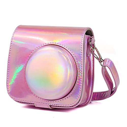 LABOIUF Kameratasche Sternenhimmel Farbe Schutzhülle Ledertasche Tragbare Kameratasche Fit for Fujifilm Fit for Polaroid Mini 8 8+ 9 Sinfonie Kameratasche(N) von LABOIUF