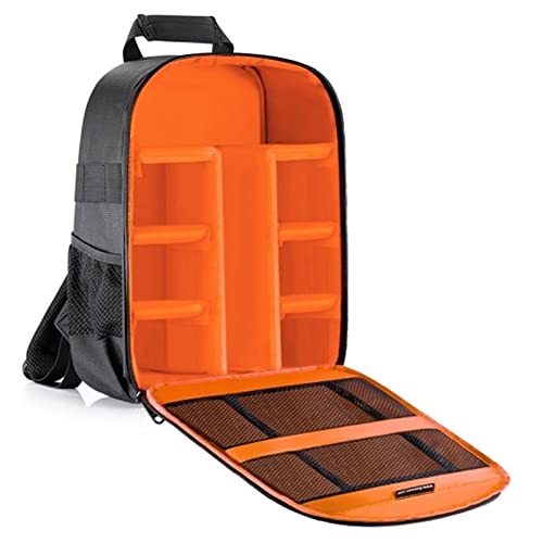 LABOIUF Kameratasche wasserdicht und stoßsicherer Trennschutz-Rucksack, geeignet for SLR/Digital SLR/spiegellose Kamera-Objektivbatterie Kameratasche(Orange) von LABOIUF