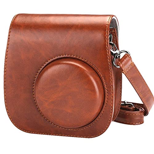 LABOIUF Klassischer Retro. Pu. Leder Kamera Strap Umhängetasche Schutzabdeckung Kamera Schutzabdeckung for Polaroid Fit for Fujifilm Mini 8 8+ 9 Kameratasche(Brown) von LABOIUF