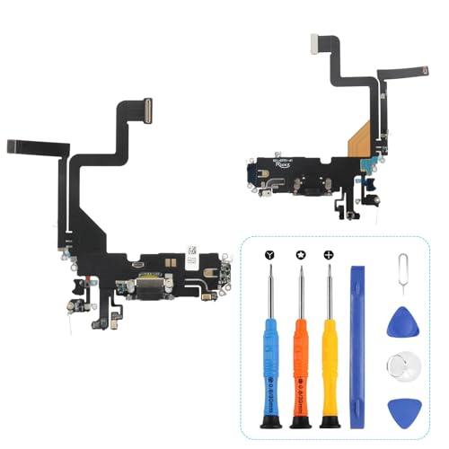 LADYSON Dock Connector für iPhone 14 PRO Dock Charging Ersatz für iPhone 14 PRO USB Ladebuchse Flexibles Kabel Reparaturteile Kit mit Werkzeugen von LADYSON