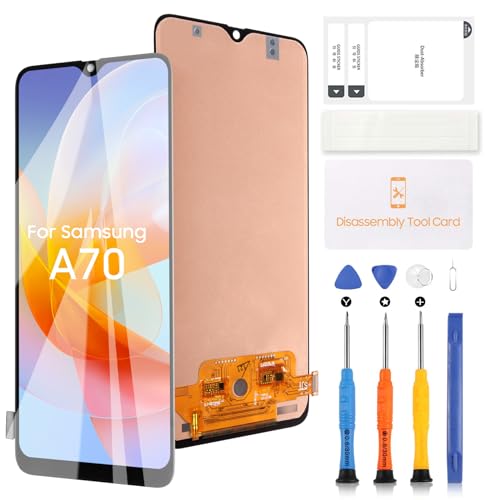 OLED LCD Bildschirm für Samsung Galaxy A70 A705 SM-A705F A705FN A705MN/DS LCD Display Touchscreen Digitizer Montage Ersatz Reparaturset - Schwarz Kein Rahmen von LADYSON