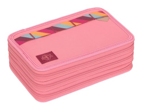 LÄSSIG Unique School Triple Pencil Case Slim Pink von LÄSSIG