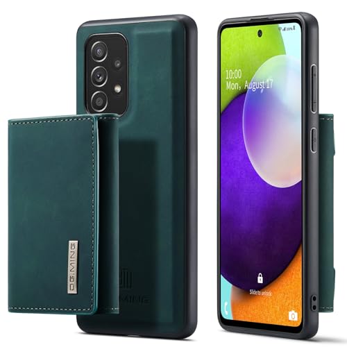 Handy-Klapphülle Brieftaschenhülle kompatibel mit Samsung Galaxy A52s 5G, magnetische 2-in-1-Abnehmbare W-dreifach faltbare Brieftasche mit Kartenhalterfach Premium-Leder-Telefonhülle mit Rückseite ko von LAHDFKAJ