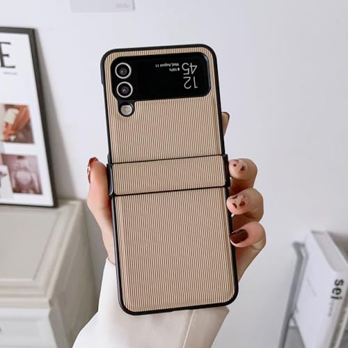 Handy-Klapphülle Compatible with Samsung Galaxy Z Flip 4 Slim Case, mit Scharnierschutz, stoßfest, robust, mit rutschfester strukturierter Rückseite und Kameraschutz, Handyhülle Compatible with Samsun von LAHDFKAJ