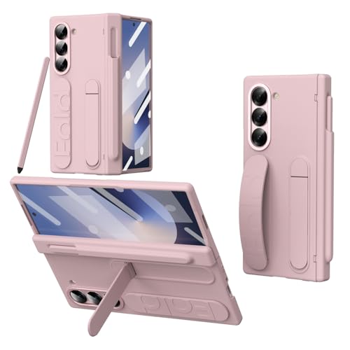 Handy-Klapphülle Kompatibel mit Samsung Galaxy Z Fold 6 5G Hülle mit S Pen-Halter und Scharnier, schützender und kratzfester Displayschutzhülle, stoßfeste Ganzkörper-Schutzhülle, kompatibel mit Samsun von LAHDFKAJ