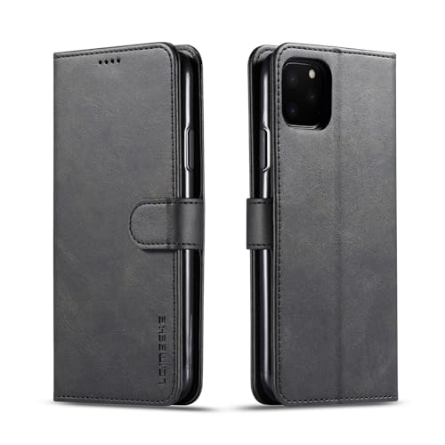 Handyhüllen-Pakete Kompatibel mit magnetischer Brieftaschenhülle Compatible with iPhone 11 Pro mit Kartenhalter, stoßfeste Brieftaschenhülle aus TPU-Kunstleder, Standfunktion, Magnetverschluss-Abdecku von LAHDFKAJ