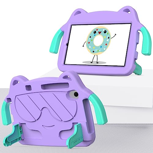 LAHDFKAJ Tablet-Hüllen Kinder-Schutzhülle, kompatibel mit Huawei MatePad T8 2020 (8,0 Zoll), robust, stoßfest, mit Griff und Ständer, Schutzhülle, leichte Eva-Hülle Tablet-PC-Hülle(Purper) von LAHDFKAJ