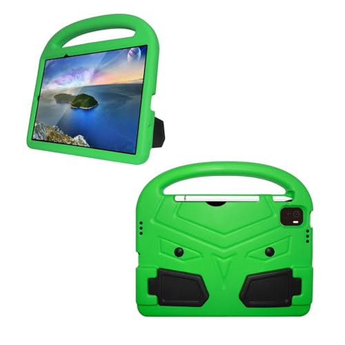 Tablet-Hüllen Kompatibel mit Xiaomi Mi Pad 5/MiPad 5 Pro 2021 Tablet-Hülle Compatible with Kinder, leichte, stoßfeste, sturzsichere EVA-Tablet-Hülle mit Griff und Ständer Tablet-PC-Hülle(GREEN) von LAHDFKAJ