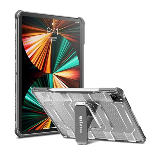 Tablet-Hüllen Kompatibel mit iPad Pro 12.9 Hülle 2021/2020/2018, Stand-Tablet-Hülle, robuste, robuste Ganzkörperabdeckung, PC-Airbag-Schutzhülle, stoßfest, leicht, sturzsicher Tablet-PC-Hülle(Grey) von LAHDFKAJ