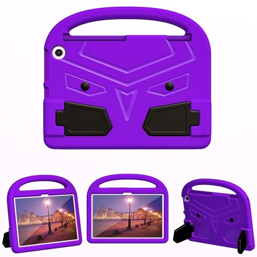 Tablet-Hüllen Tablet-Hülle Compatible with Kinder, kompatibel mit Kindle Fire Max 11 2023 Release/HD 11 – robuste, leichte, stoßfeste EVA-Schutzhülle mit Griff und Ständer Tablet-PC-Hülle(Purple) von LAHDFKAJ