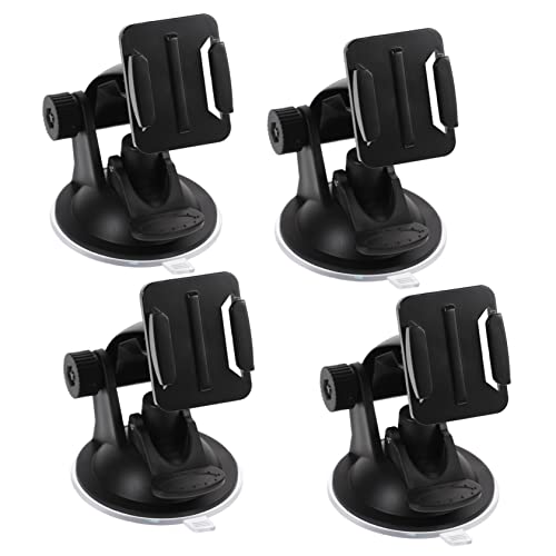 LALADEFIEE 4 Stück Kamerahalterung Kamera-Saughalterung Handyständer Telefonhalterständer Camera Mount Camera Holder handyhalterung Kfz-Halterung Autohalterung für Action-Kamera Abs Black von LALADEFIEE