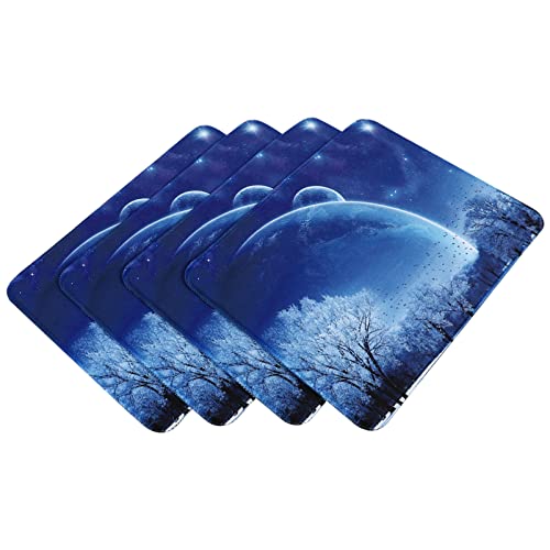 LALAFINA 4 Stücke Pad Matte Schreibtisch Zubehör Doppel Seiten Schreibtisch Mousepad Gummi Pad Blau von LALAFINA