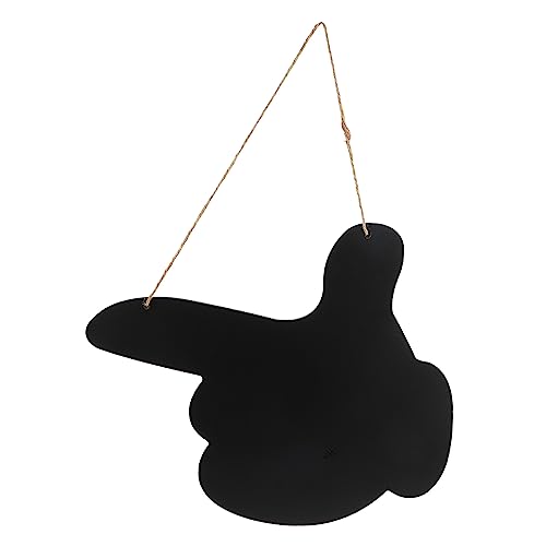 LALAFINA Hängetafel intelligenter Stecker Doppeltafel Wandleuchten für den Haushalt Herstellung Etikett dekoration küche kitchen decor Message-Board-Ornament Tafeln zeigen hölzern Black von LALAFINA