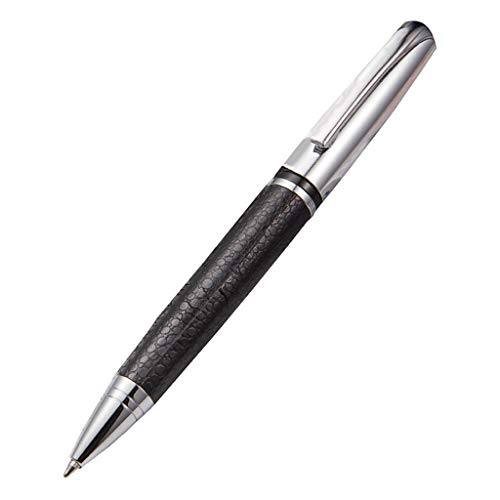 Rotary Business Pen 0,5 mm Leder Metall Kugelschreiber Schreibwaren Geschenk von LAMDNL