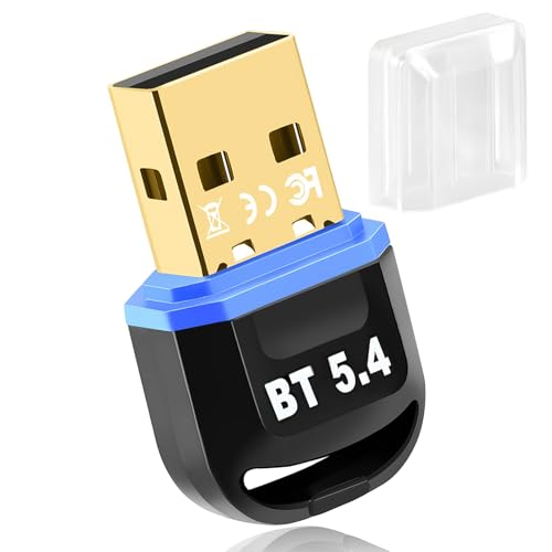 LANAFAY Bluetooth Adapter 5,4, USB Bluetooth Adapter Dongle für Windows 11/10/8,1, Bluetooth Wireless Senderempfänger, Plug & Play für Laptop, Desktop, Headsaet, Tastatur, Kopfhörer, Maus von LANAFAY