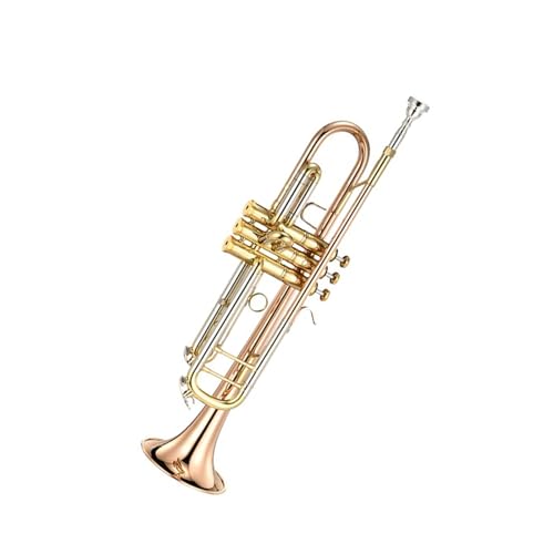 Musikinstrument Trompete Nstrument Zweifarbige Phosphorbronze-Trompete Blechblasinstrument Professionelles Spieltrompete von LANHESHI