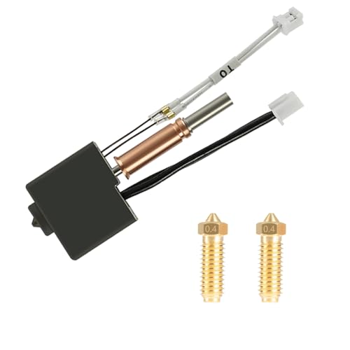 LANKEGU Hotend-Kit für Anycbic Kobra 3, 3D-Drucker, zusammengebauter Heizblock, Druckkopf, Hot-End-Kit mit 2 Stück 0,4 mm Messingdüse für Kobra 3, Kobra 3 Combo von LANKEGU