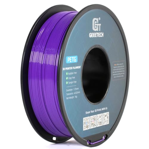 LAPOOH PETG-Filament für 3D-Drucker, 1,75 mm, Maßgenauigkeit ±0,03 mm, 3D-Druckmaterial-Spule für die meisten FDM-3D-Drucker, 1 kg (2,2 lbs) – Lila von LAPOOH