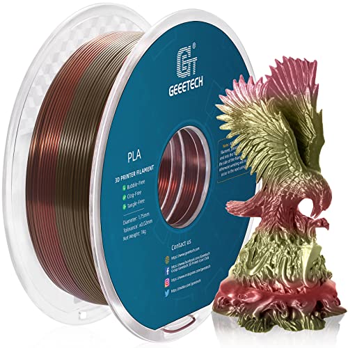 LAPOOH Seiden-PLA-Filament für 3D-Drucker, 1,75 mm, Maßgenauigkeit +/- 0,03 mm, hochwertiges 3D-Druckmaterial, 1 kg Spule (2,2 lbs) – Kupferfarbener Farbverlauf von LAPOOH