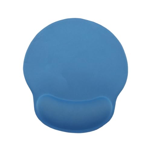 LC LICTOP Weiches Mauspad mit bequemer Silikon-Handballenauflage und rutschfester Gummiunterseite, ergonomisches Mauspad für Büro, Gaming, langes Arbeiten, 24 x 21 cm, Blau von LC LICTOP