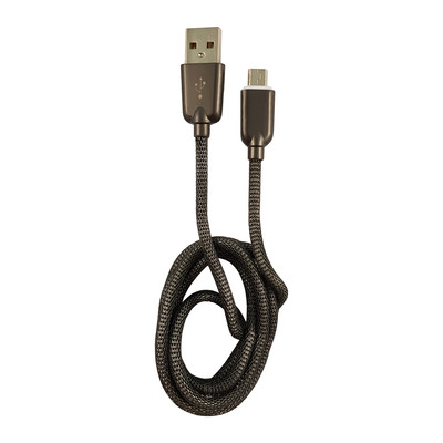 LC-Power LC-C-USB-MICRO-1M-6 USB A zu Micro-USB Kabel, Metall schwarz, 1m von LC-Power