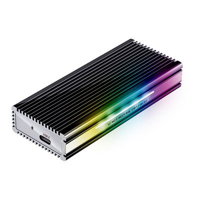 LC-Power LC-M2-C-MULTI-RGB M.2-SSD-Gehäuse (NVMe & SATA), USB 3.2 Gen.2x1, RGB von LC-Power