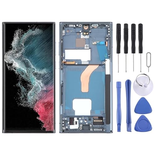 LCG SPAIRE Ersatzteile für Mobiltelefone Fr for Galaxy S22 Ultra 5G SM-S908B EU Edition 6.78 Zoll OLED LCD-Bildschirm Digitalisierer Vollmontage mit Frame von LCG SPAIRE