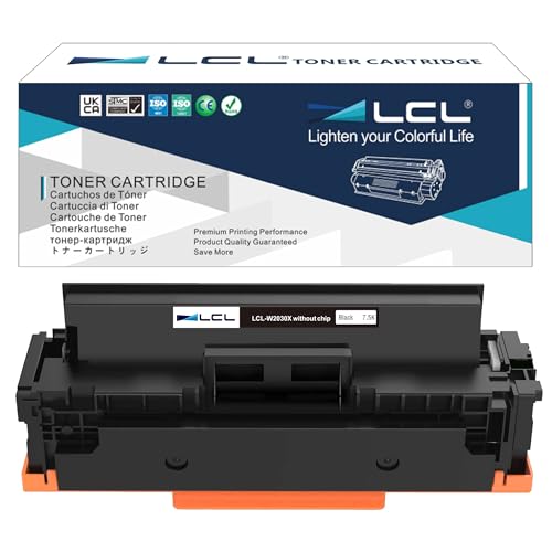 LCL Kompatibel Toner 415A 415X W2030A W2030X OhneChip (Schwarz) Ersatz für HP Color Laserjet Pro M454 M454dn M454dw MFP M479 M479fnw M479dw M479fdn M479fdn M479fdw M454NW von LCL